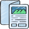 Brochure representing content writing services