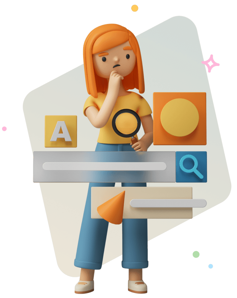 Image of a girl representing content writing services